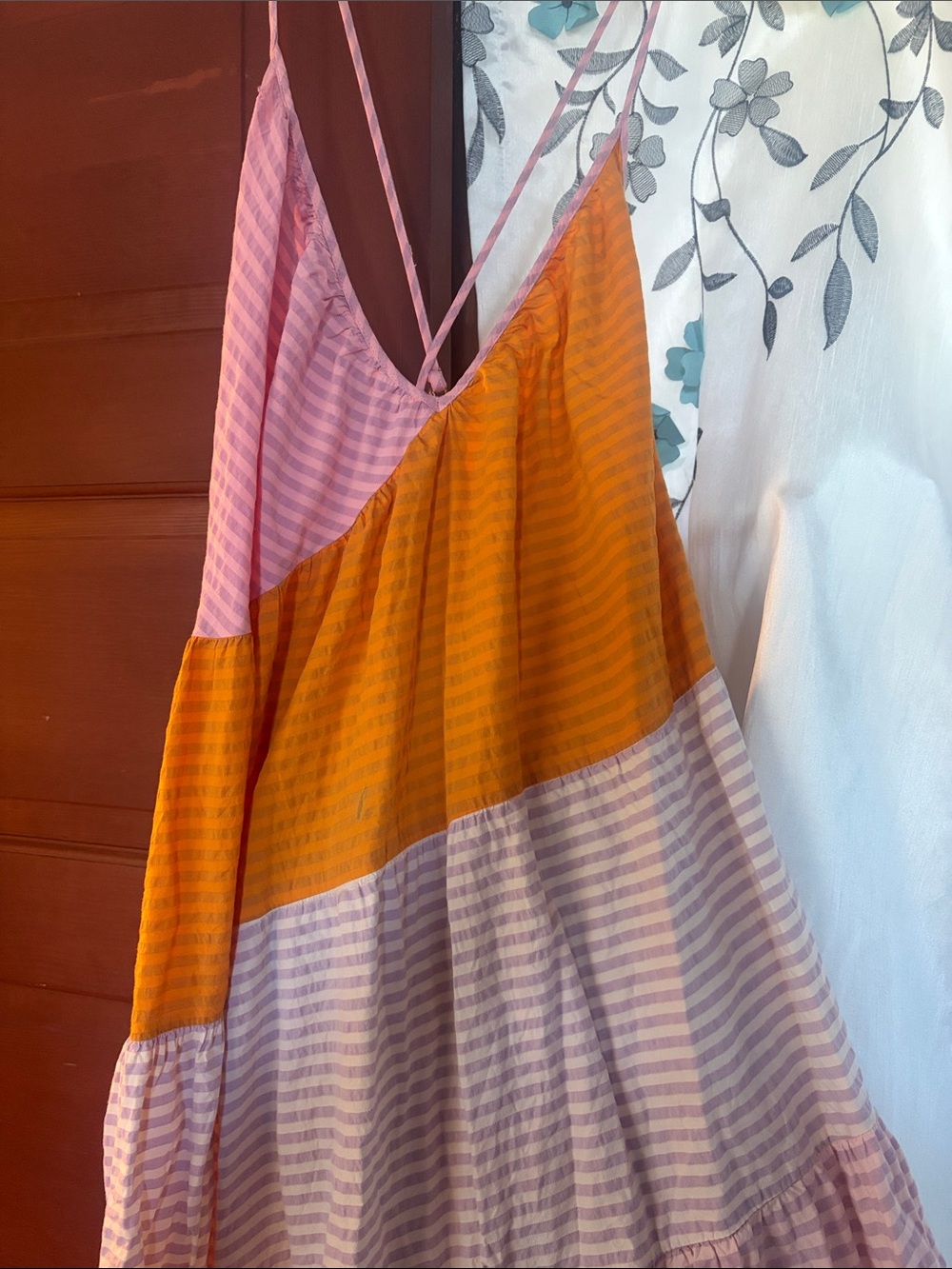 Free People Pink, Orange, Yellow Striped Maxi Dress - flawed - Picture 2 of 6